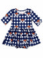 Auburn Plaid Aubie 3/4 Sleeve Twirl Bodysuit