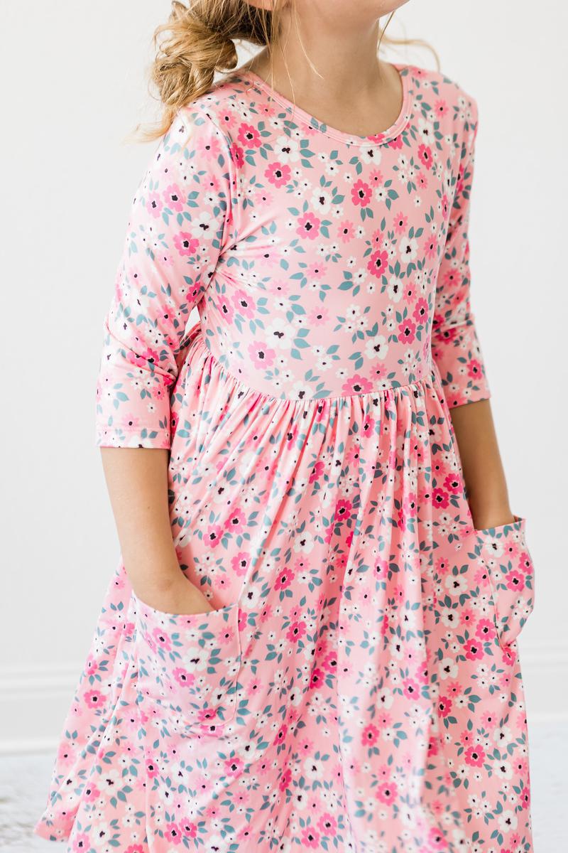 Azalea 3/4 Sleeve Pocket Twirl Dress Main image