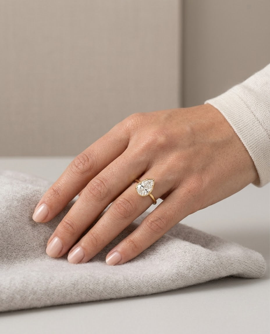 Pear Cut Bezel Ring Secondary image