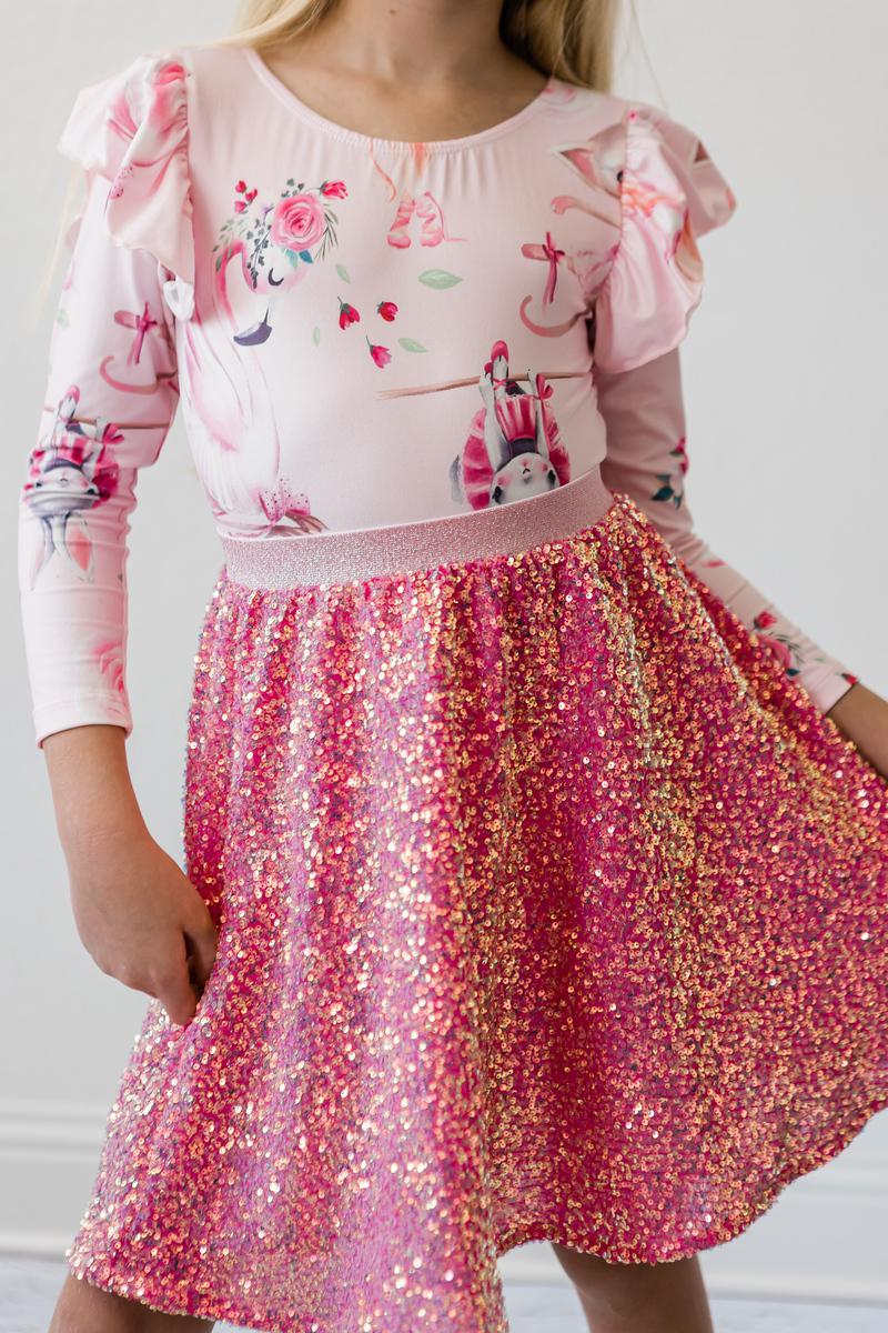 SALE Ballet Beauties L/S Flutter Sleeve Leotard Secondary image