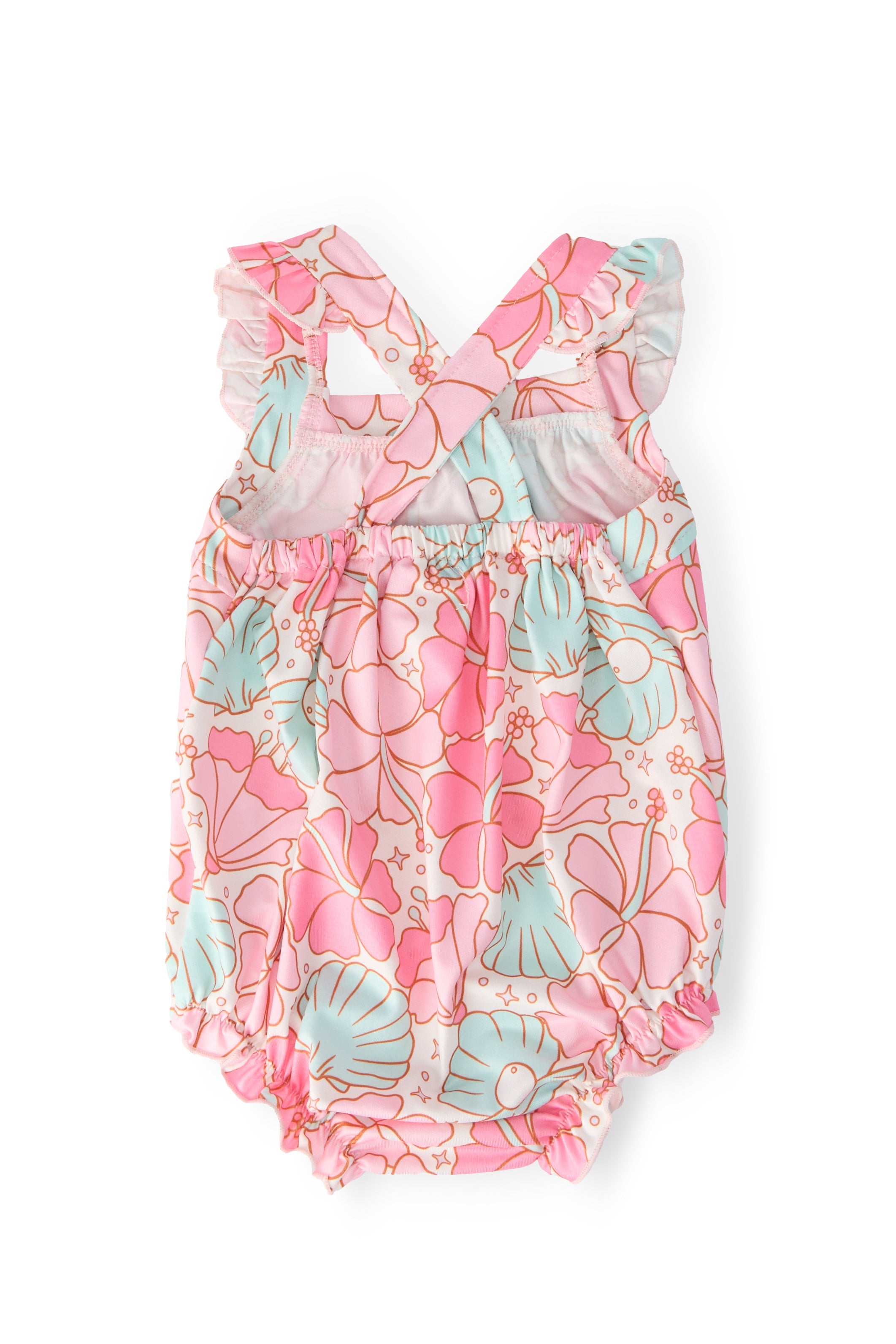 Beach Daze Ruffle Cross Back Romper Secondary image