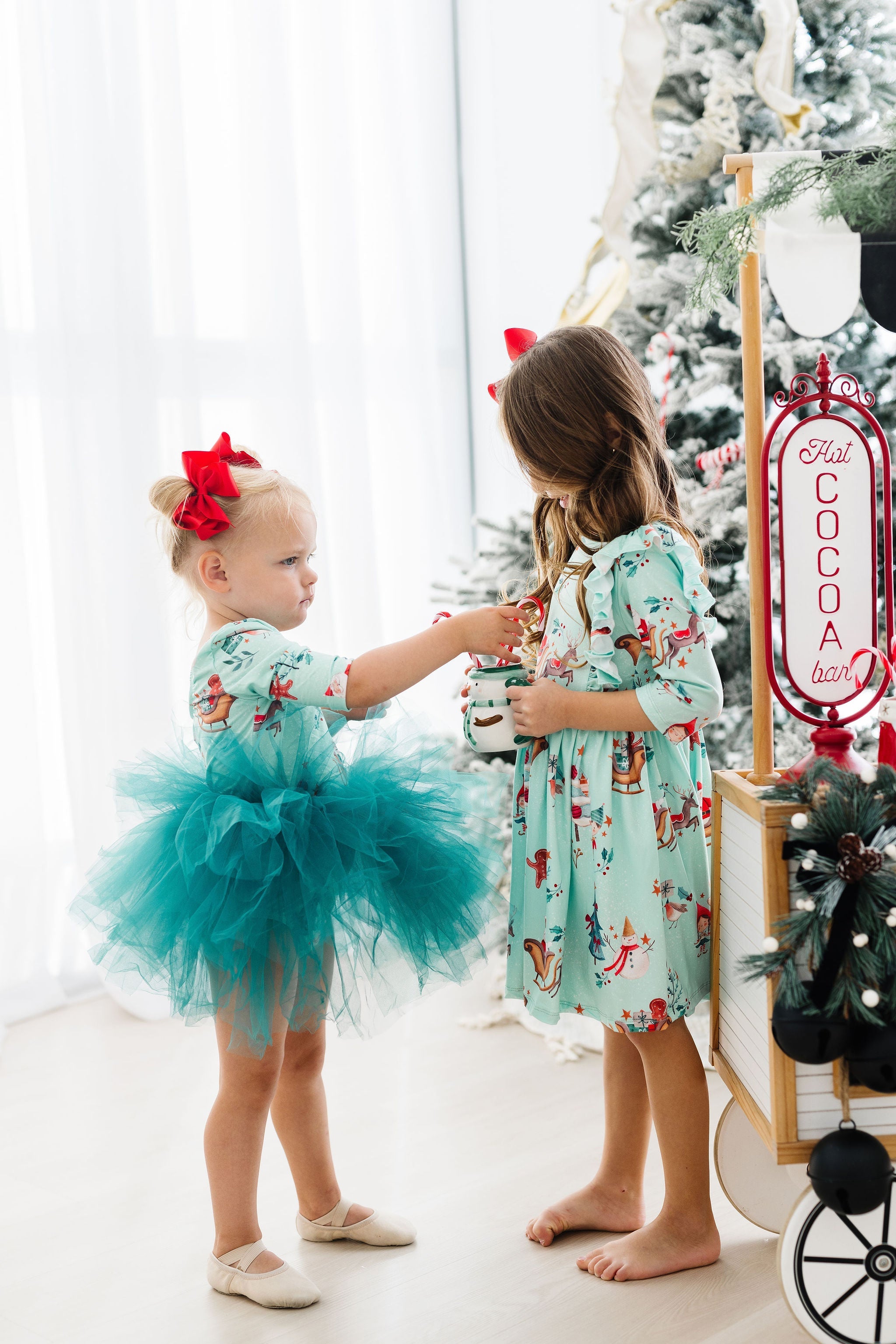 Believe in Your Elf 3/4 Sleeve Ruffle Twirl Dress Secondary image