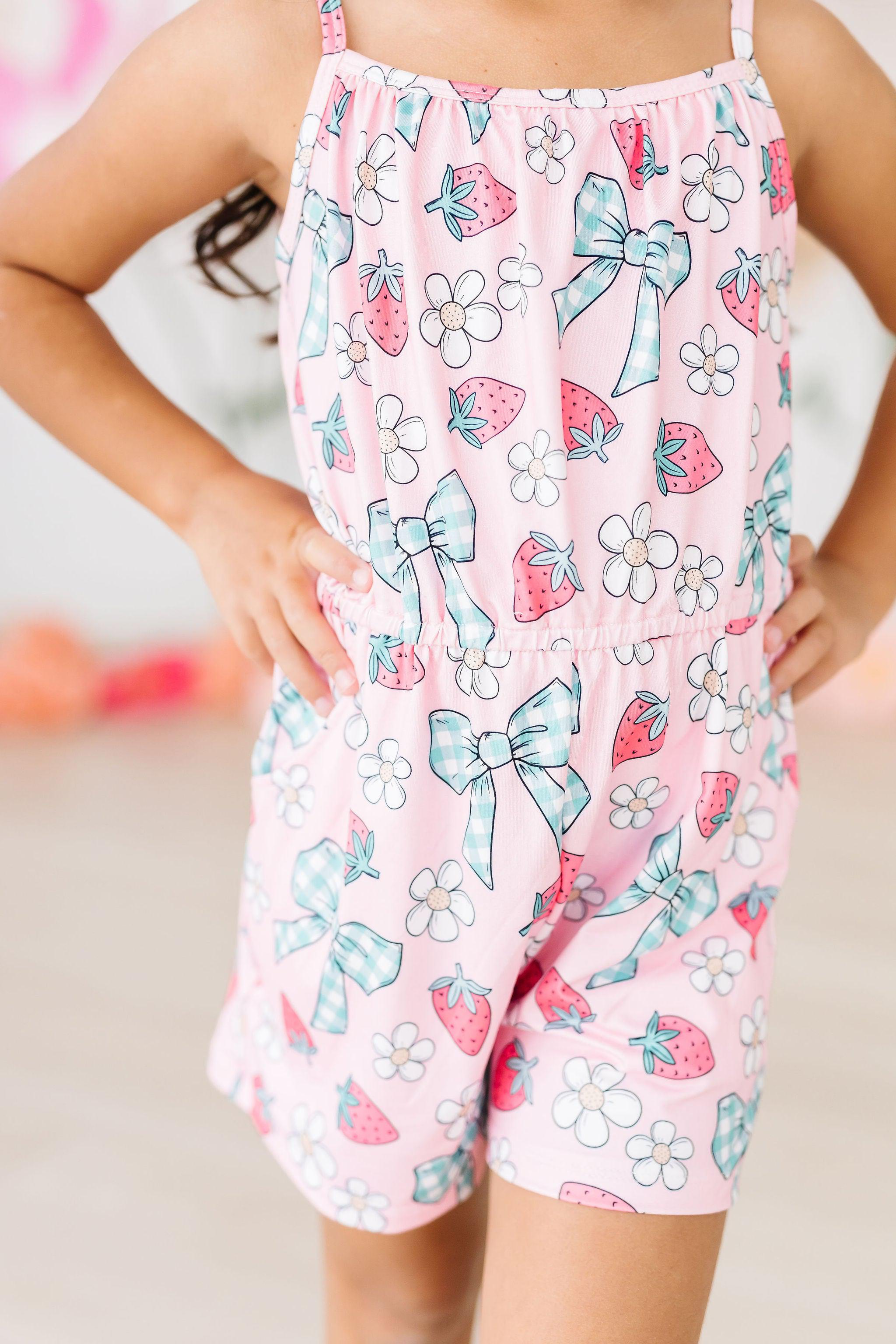Berry Picnic Strappy Play Romper Secondary image