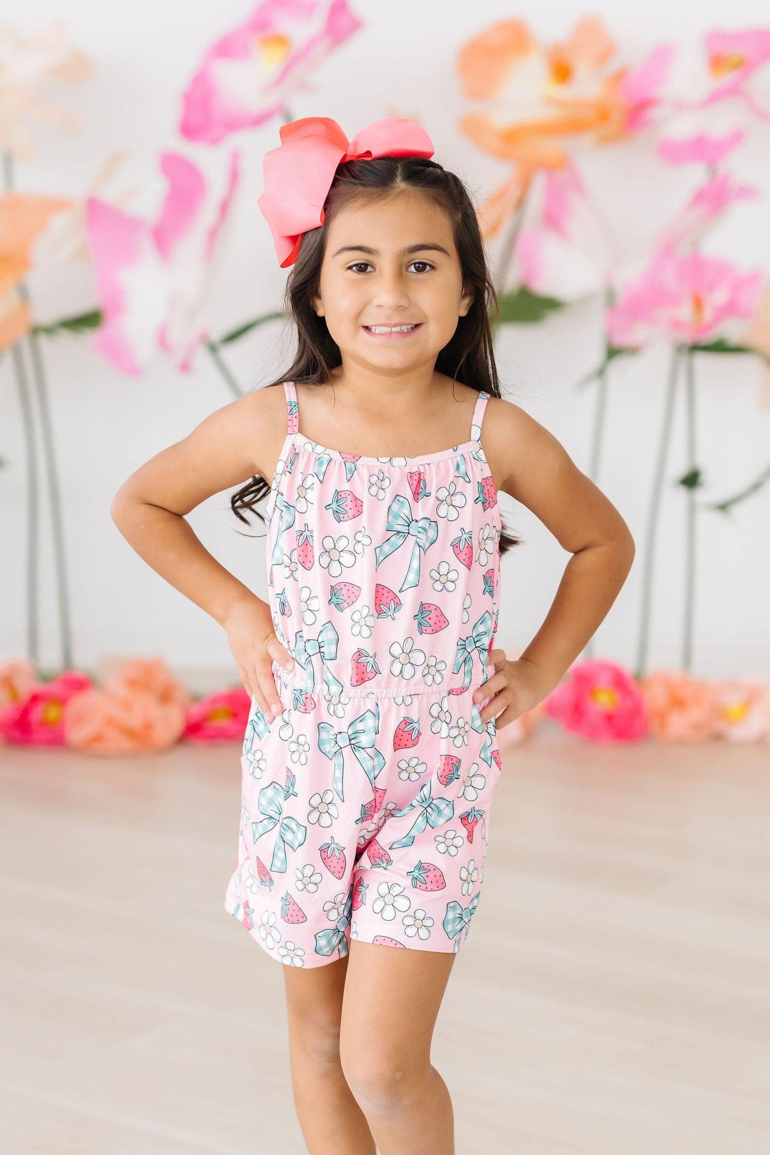 Berry Picnic Strappy Play Romper Main image