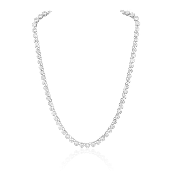Bezel Tennis Necklace