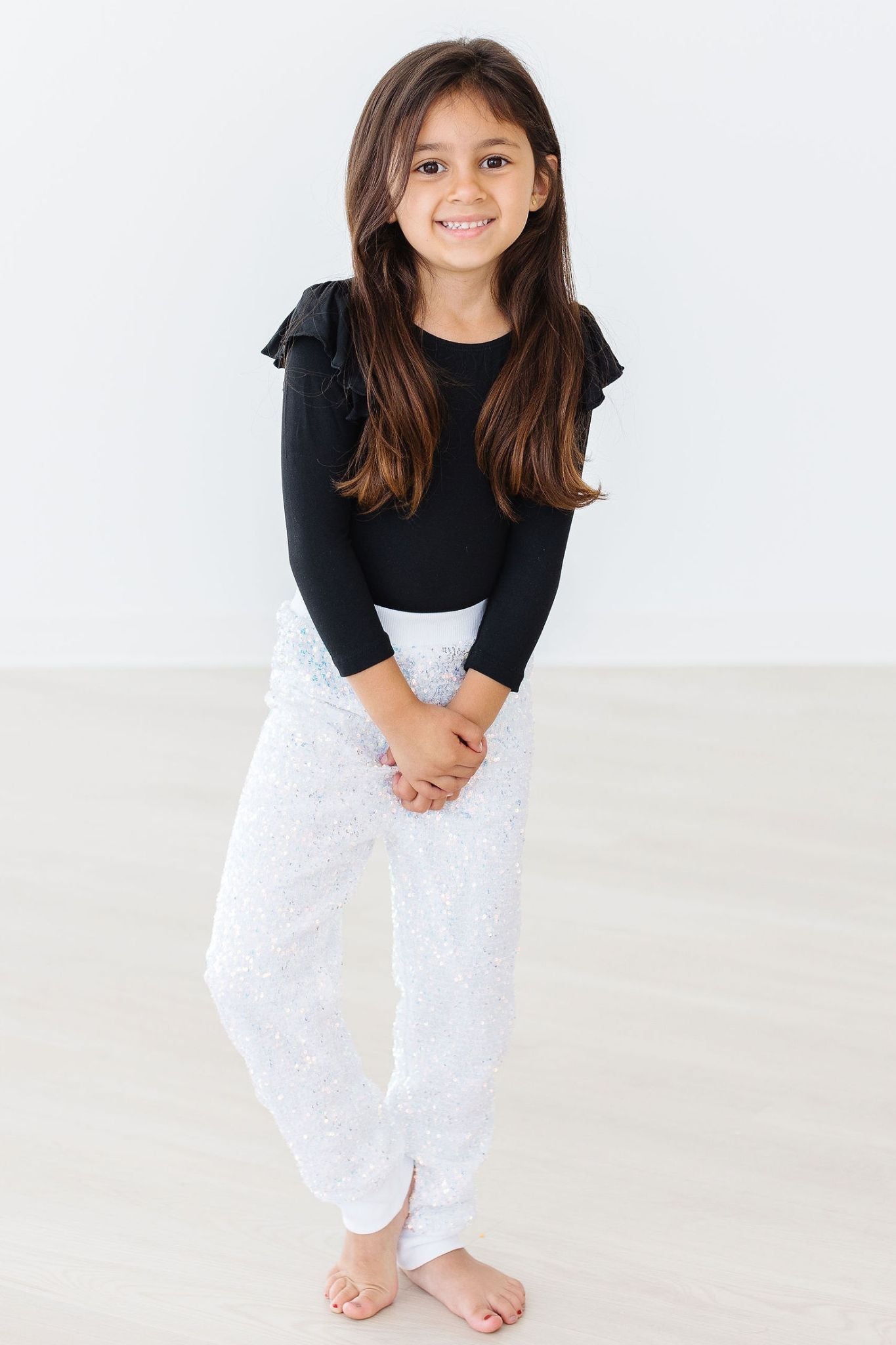 Black L/S Flutter Sleeve Leotard Secondary image