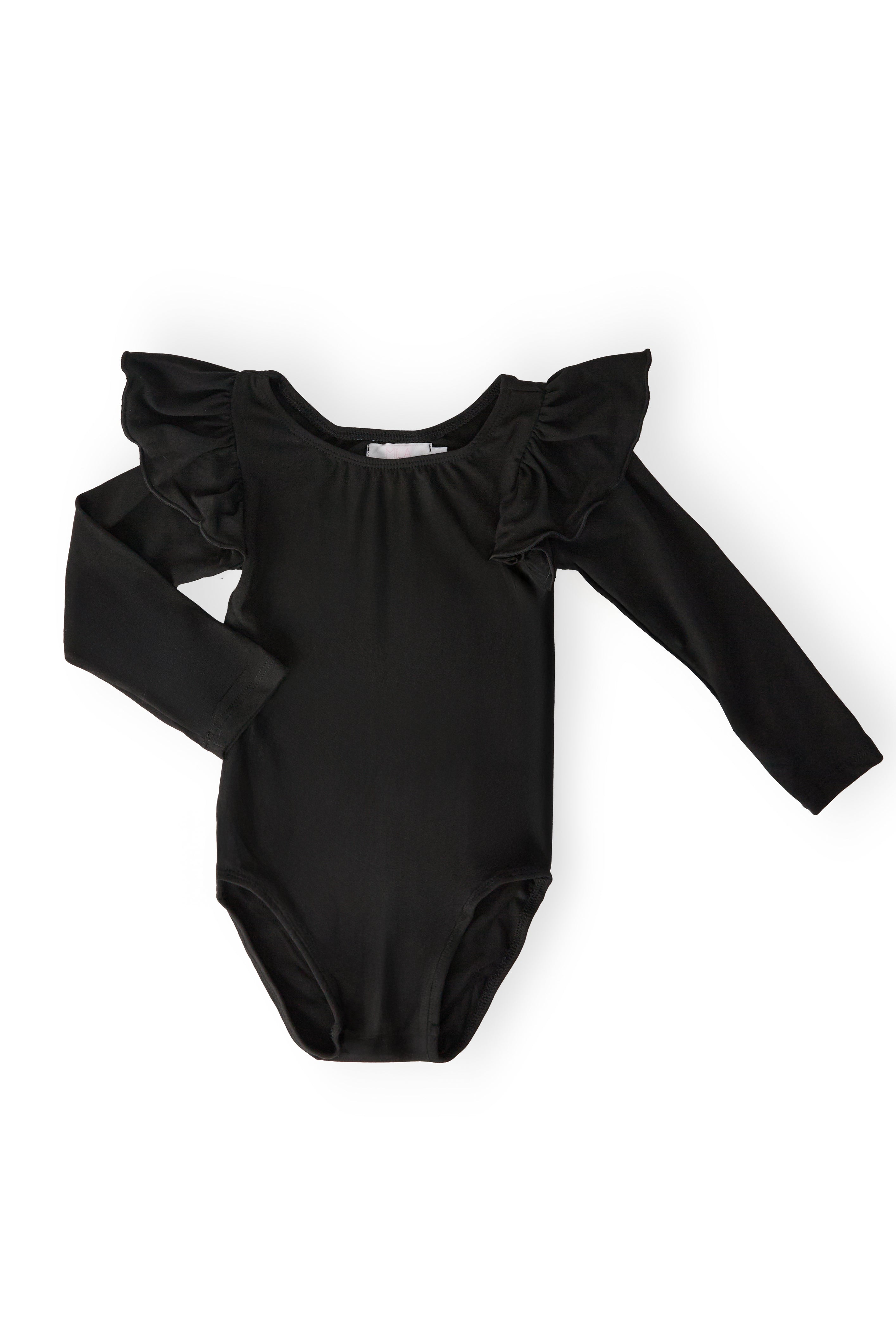 Black L/S Flutter Sleeve Leotard Main image