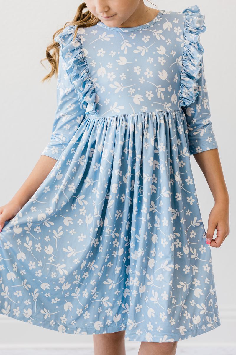 Bluebell 3/4 Sleeve Ruffle Twirl Dress Main image