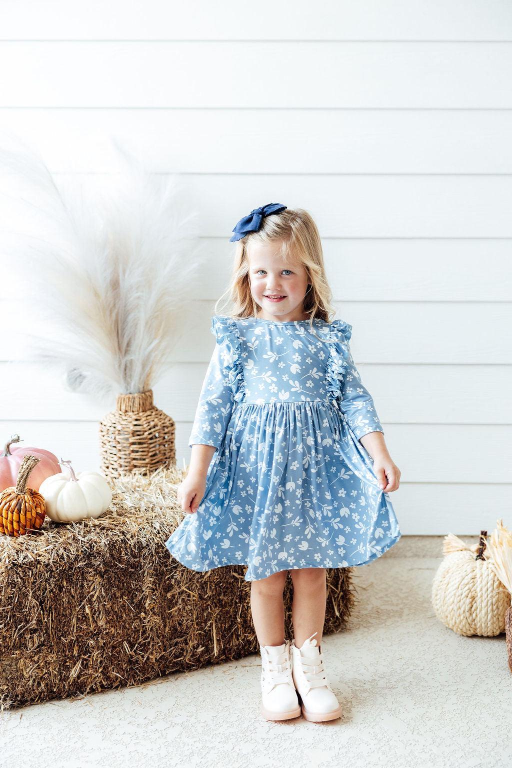 Bluebell 3/4 Sleeve Ruffle Twirl Dress Secondary image