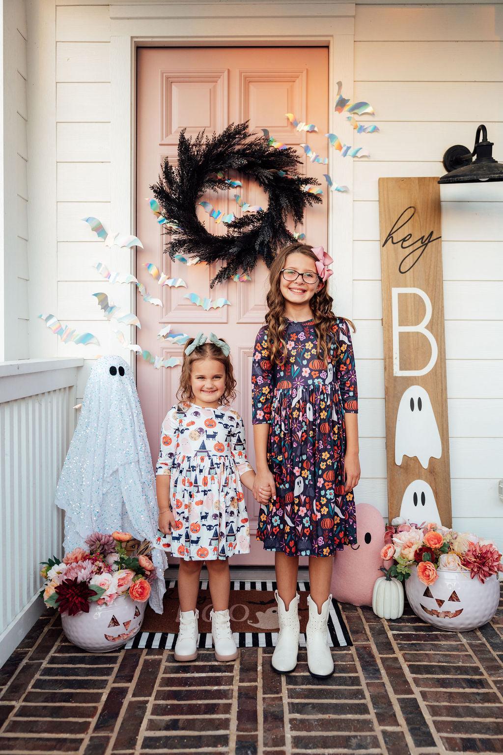 Boo Crew 3/4 Sleeve Pocket Twirl Dress Secondary image