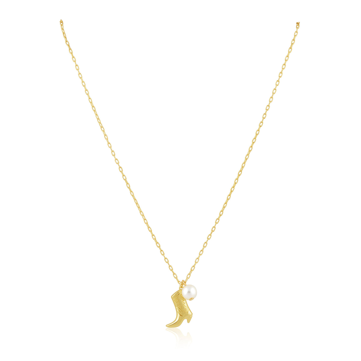 Boot N' Pearl Necklace