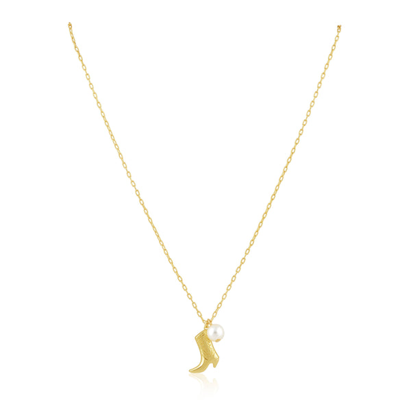 Boot N' Pearl Necklace