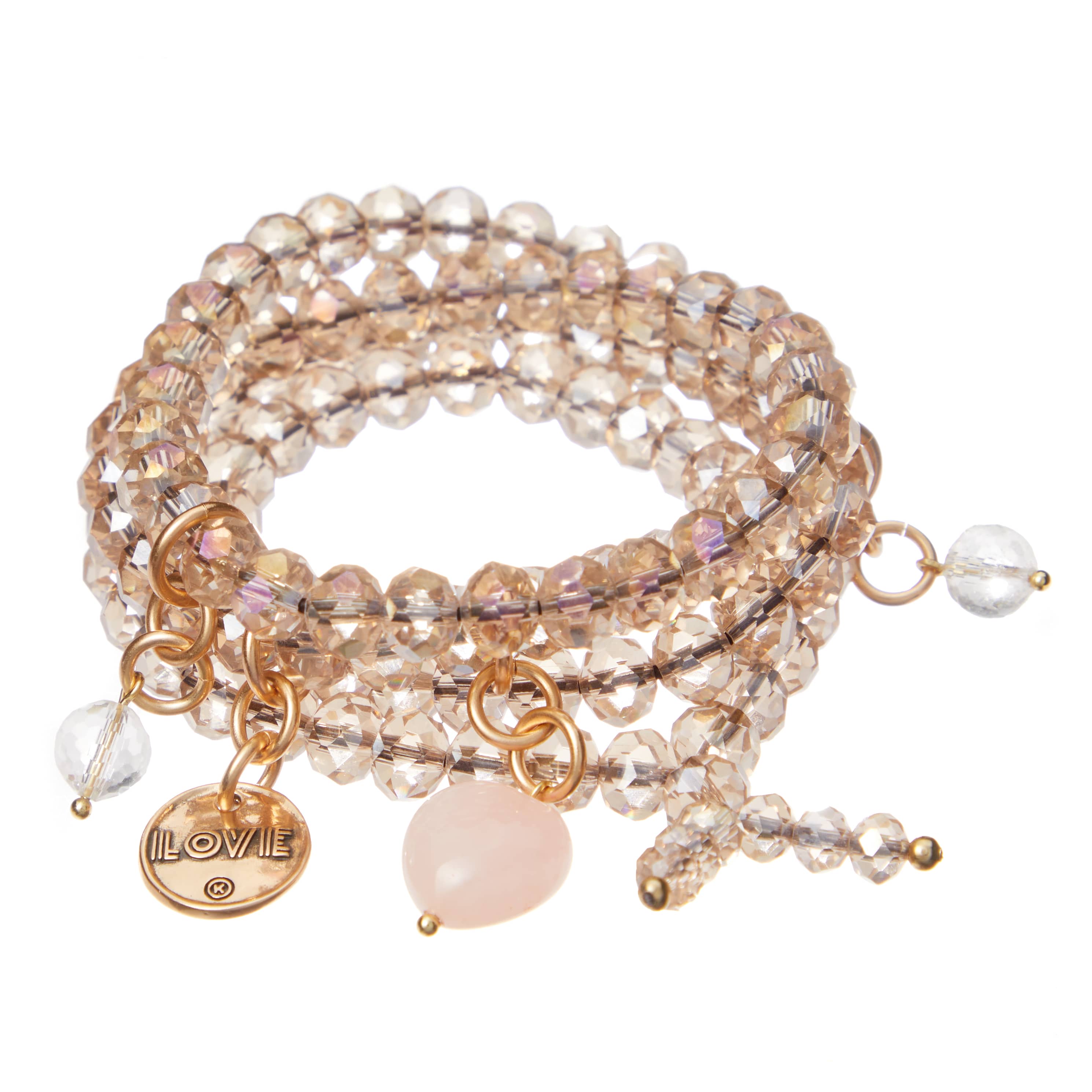 Love Heart Crystal Boho Wrap Bracelet/Necklace Main image