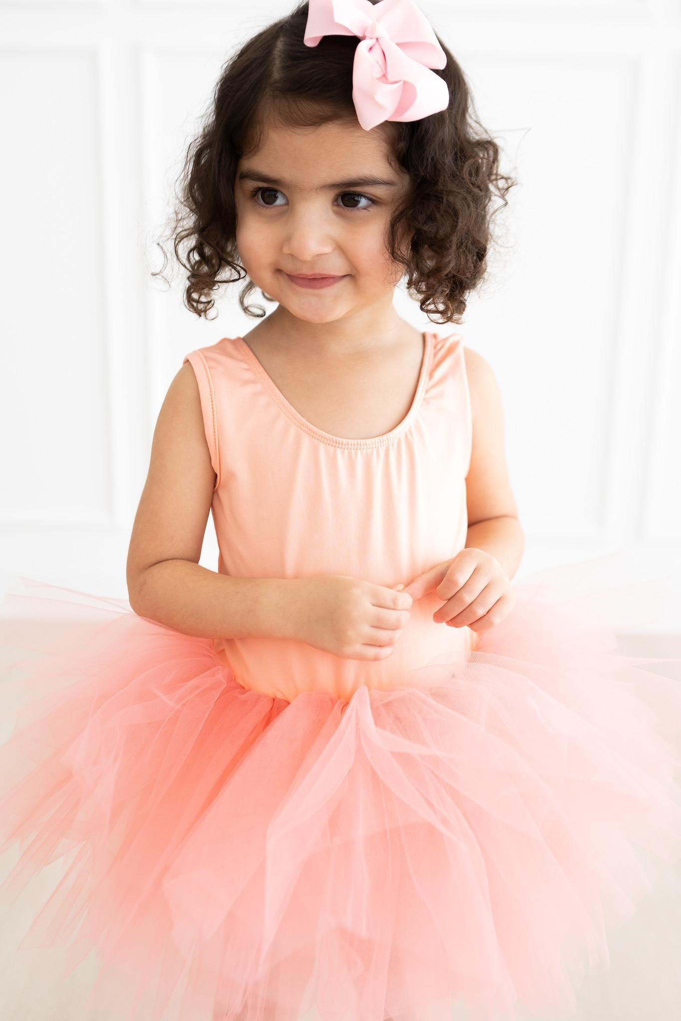 Bright Peach Tank Tutu Leotard Secondary image