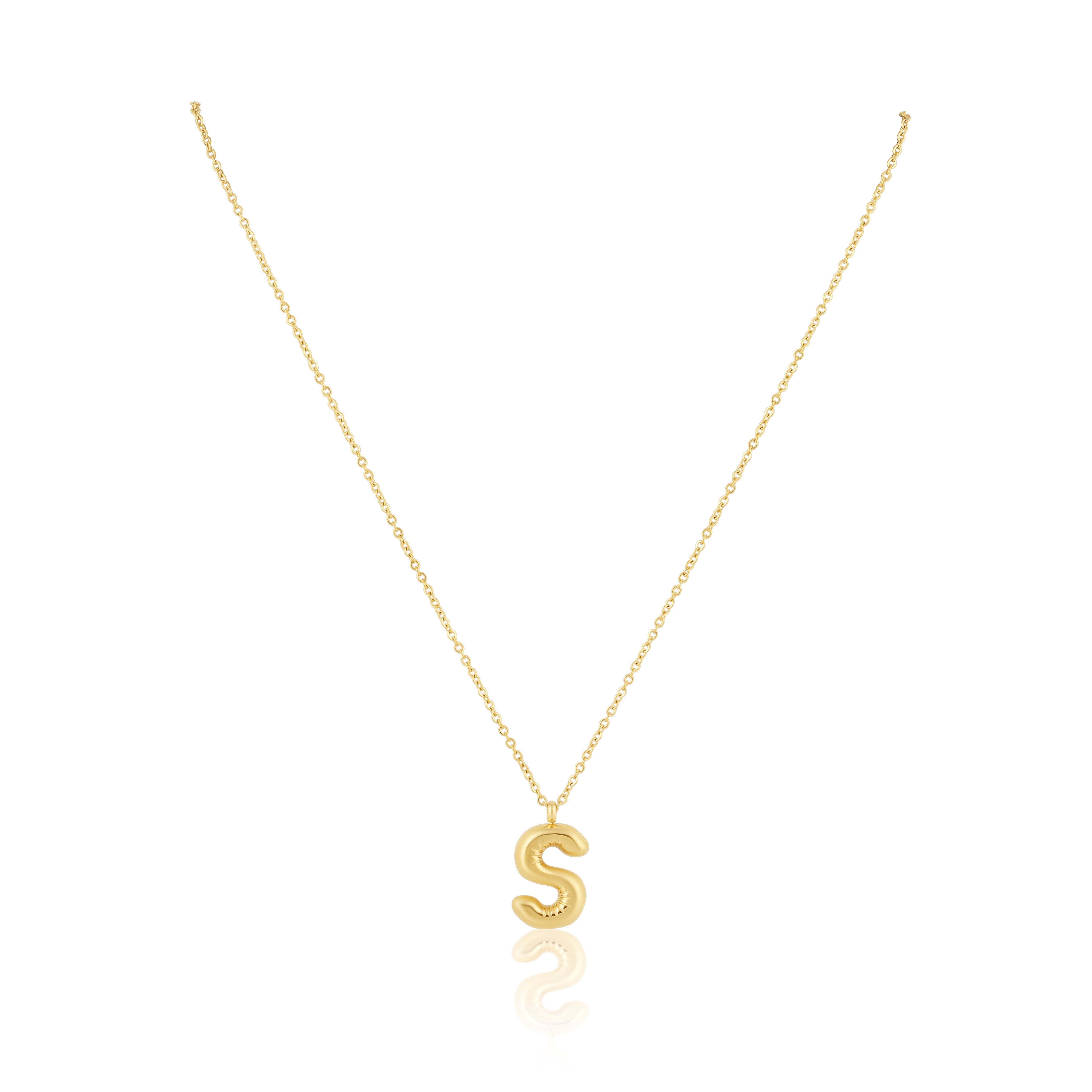 Bubble Initial Necklace Main image