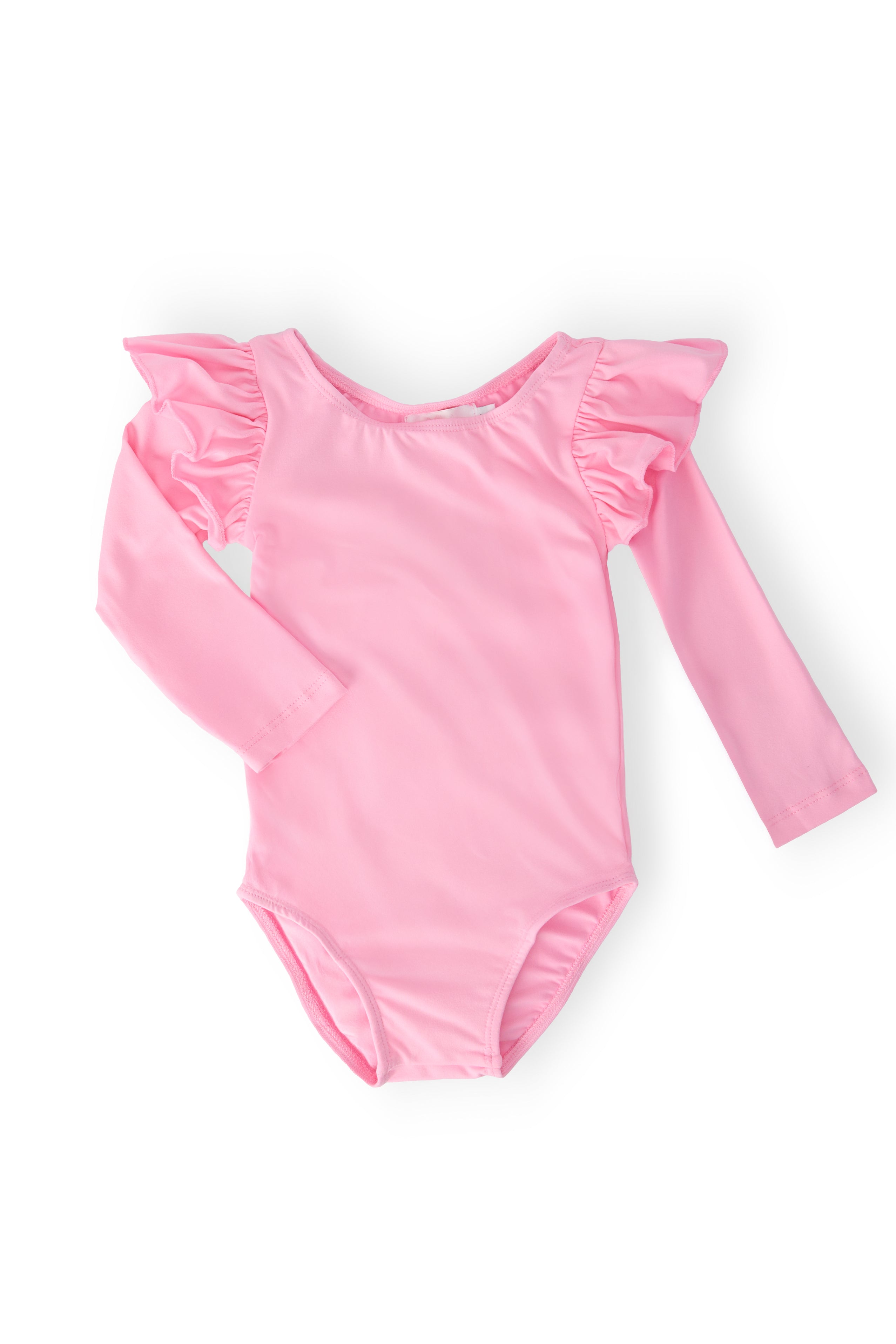 Bubblegum Pink L/S Flutter Sleeve Leotard Main image