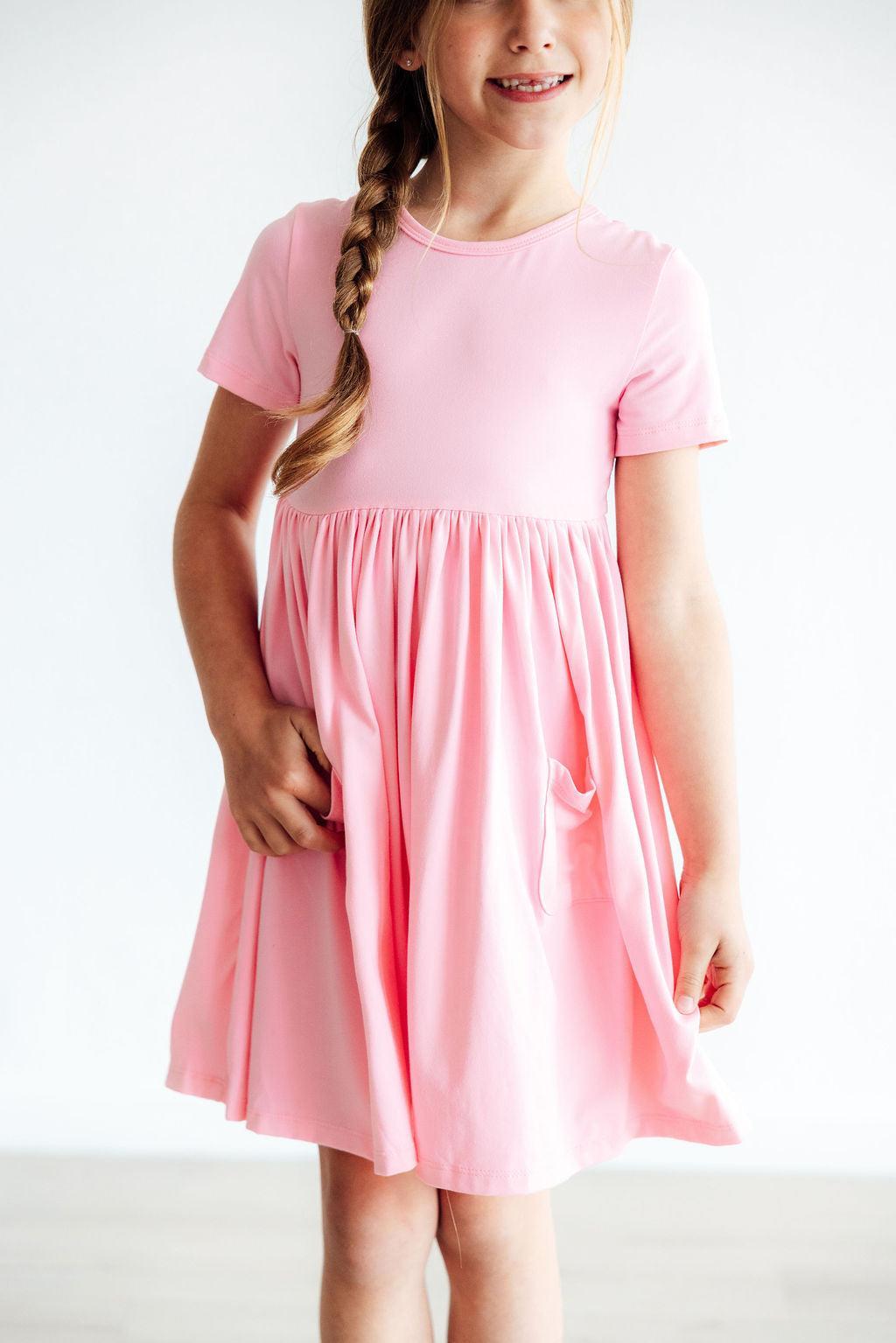 Bubblegum Pink S/S Pocket Twirl Dress Secondary image