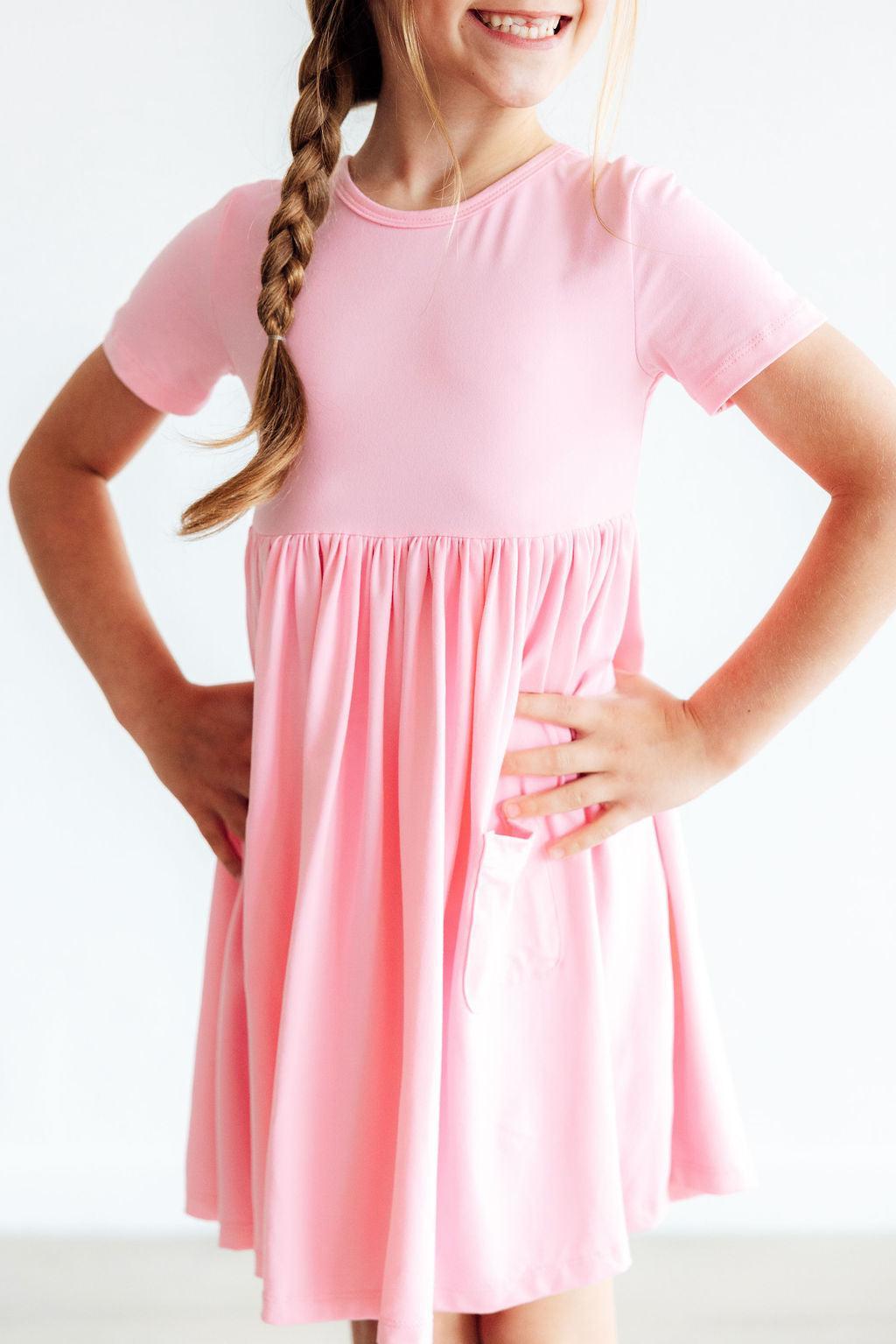 Bubblegum Pink S/S Pocket Twirl Dress Main image