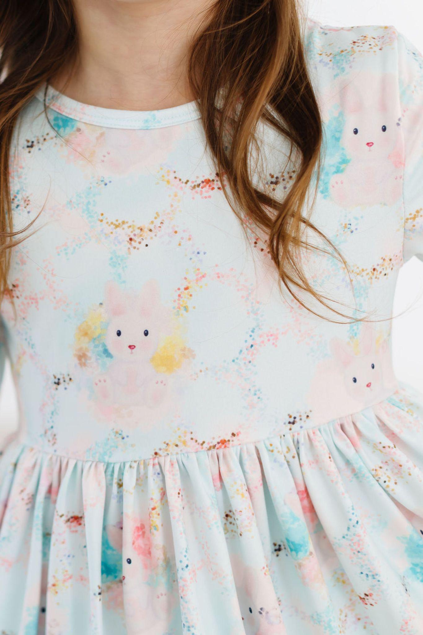 Bunny Dreams 3/4 Sleeve Pocket Twirl Dress Main image