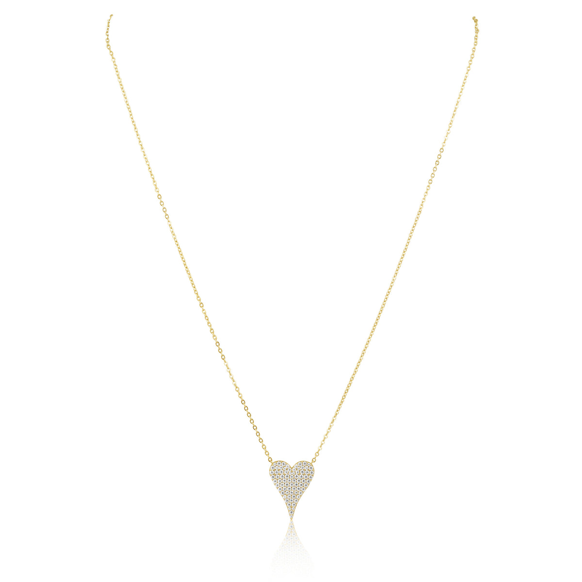 Sara Pave Heart Necklace Main image