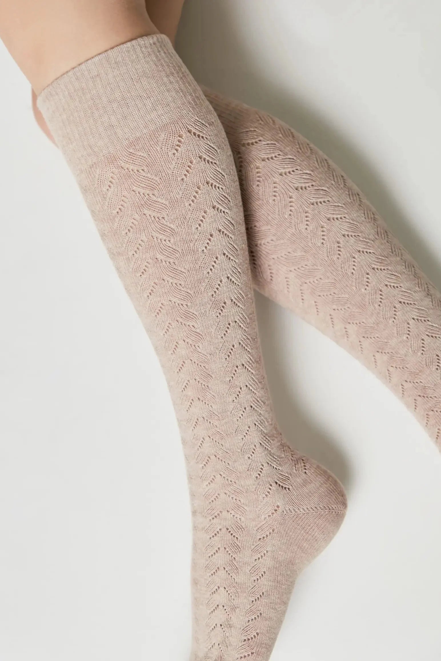 Cotton Knee Highs Conte Classic 010 - Cotton Blend and Knitted Pattern Secondary image