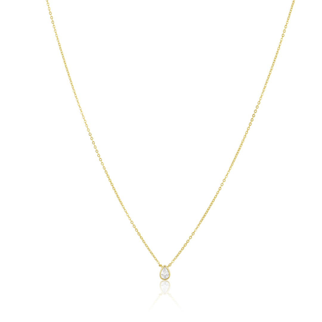 Ines Raindrop Necklace CZ Main image