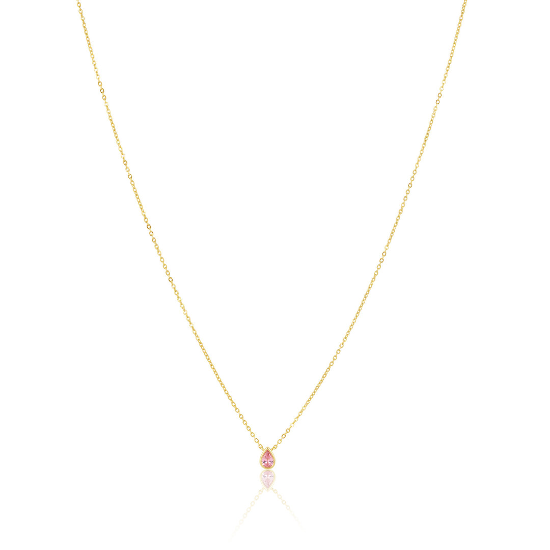 Ines Raindrop Necklace Pink Main image