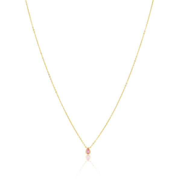 Ines Raindrop Necklace Pink