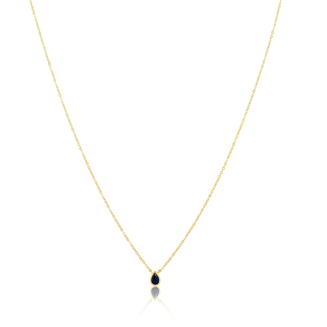 Ines Raindrop Necklace Sapphire Main image
