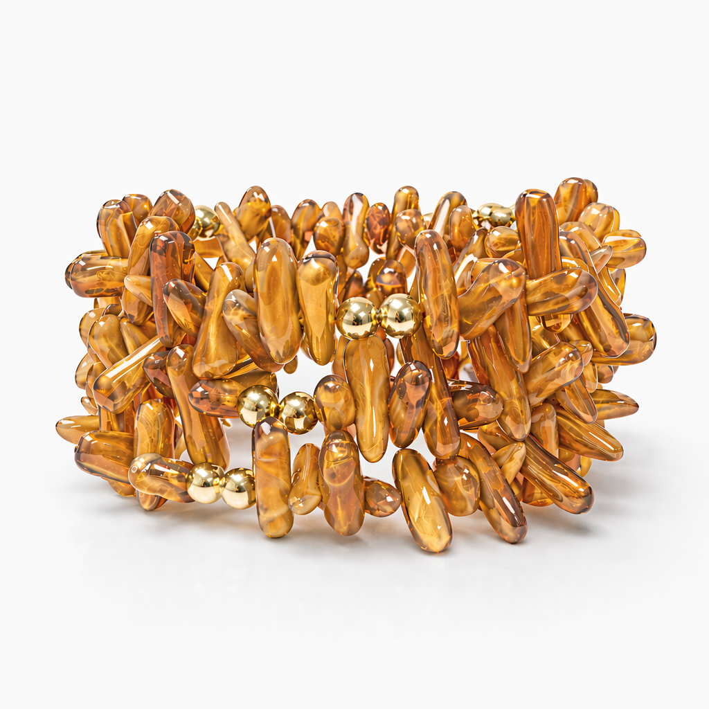Amber Coral Wrap Bracelet Main image