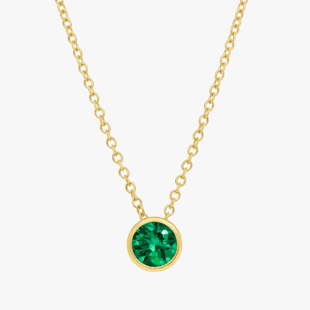 Christie Emerald Bezel Necklace Main image