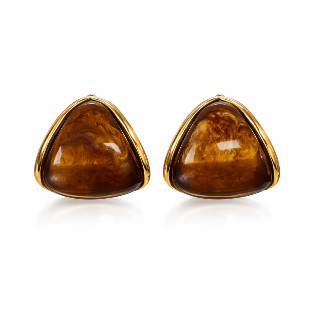 Heidi Brown Resin Earring Main image