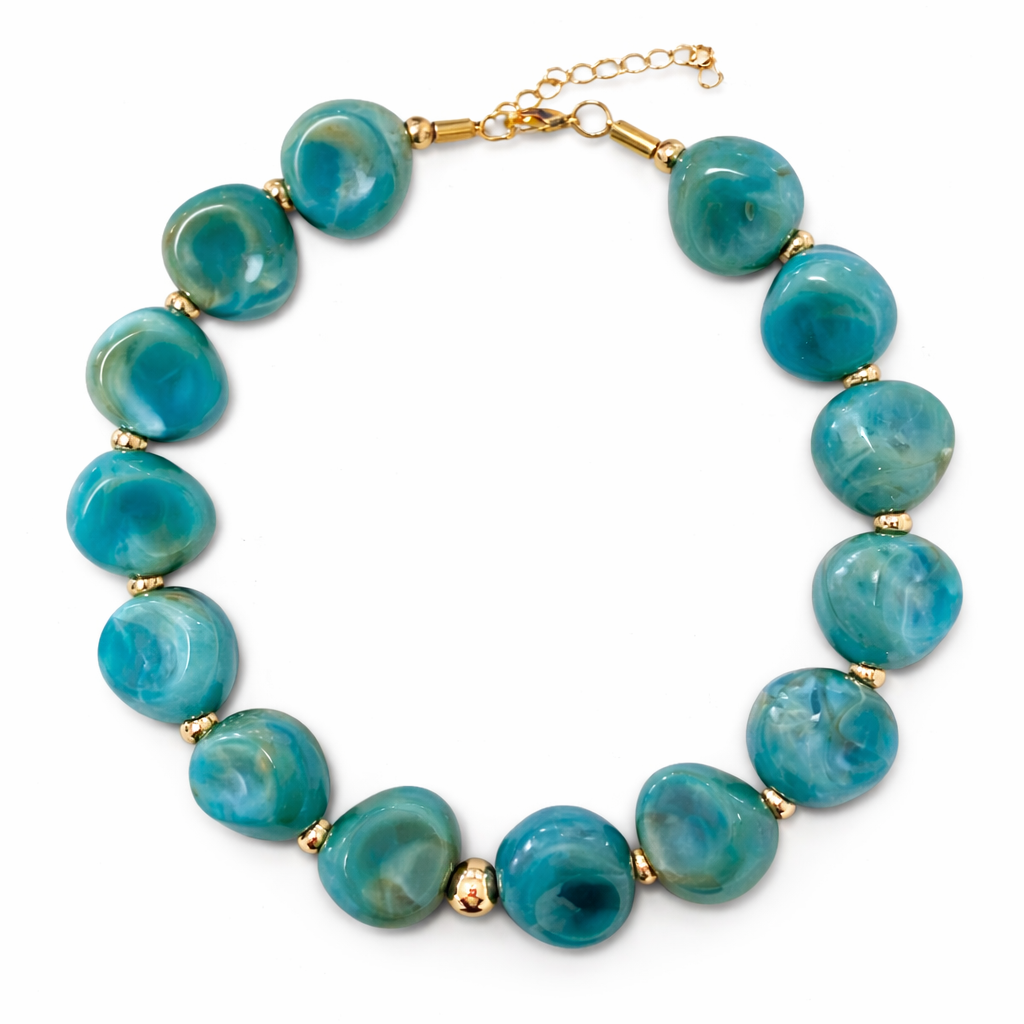 Bahama Blue Beaded Necklace Main image