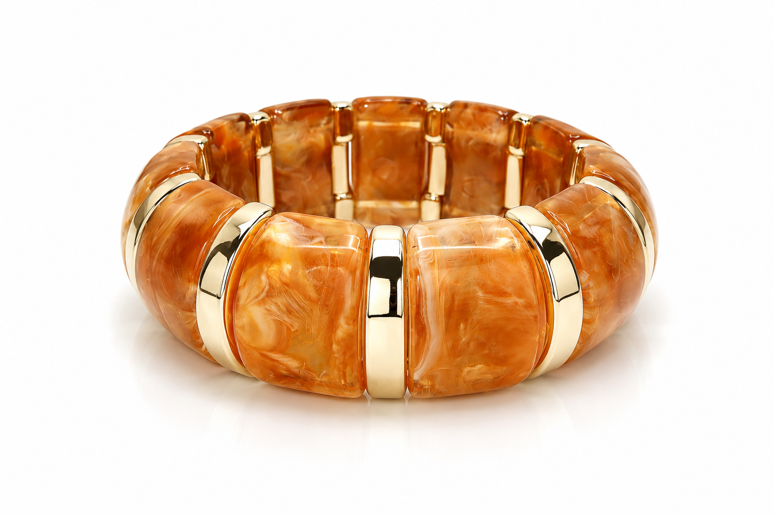 Brown Marble Stretch Bracelet Main image
