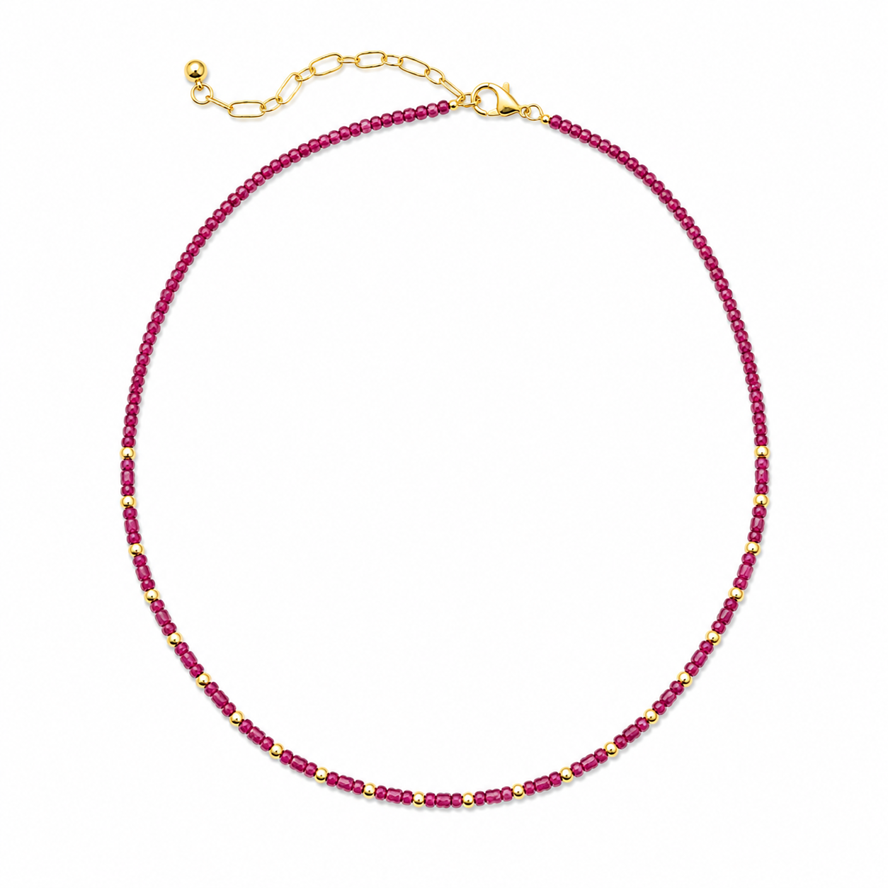 Paloma Ruby Beaded Necklace Main image