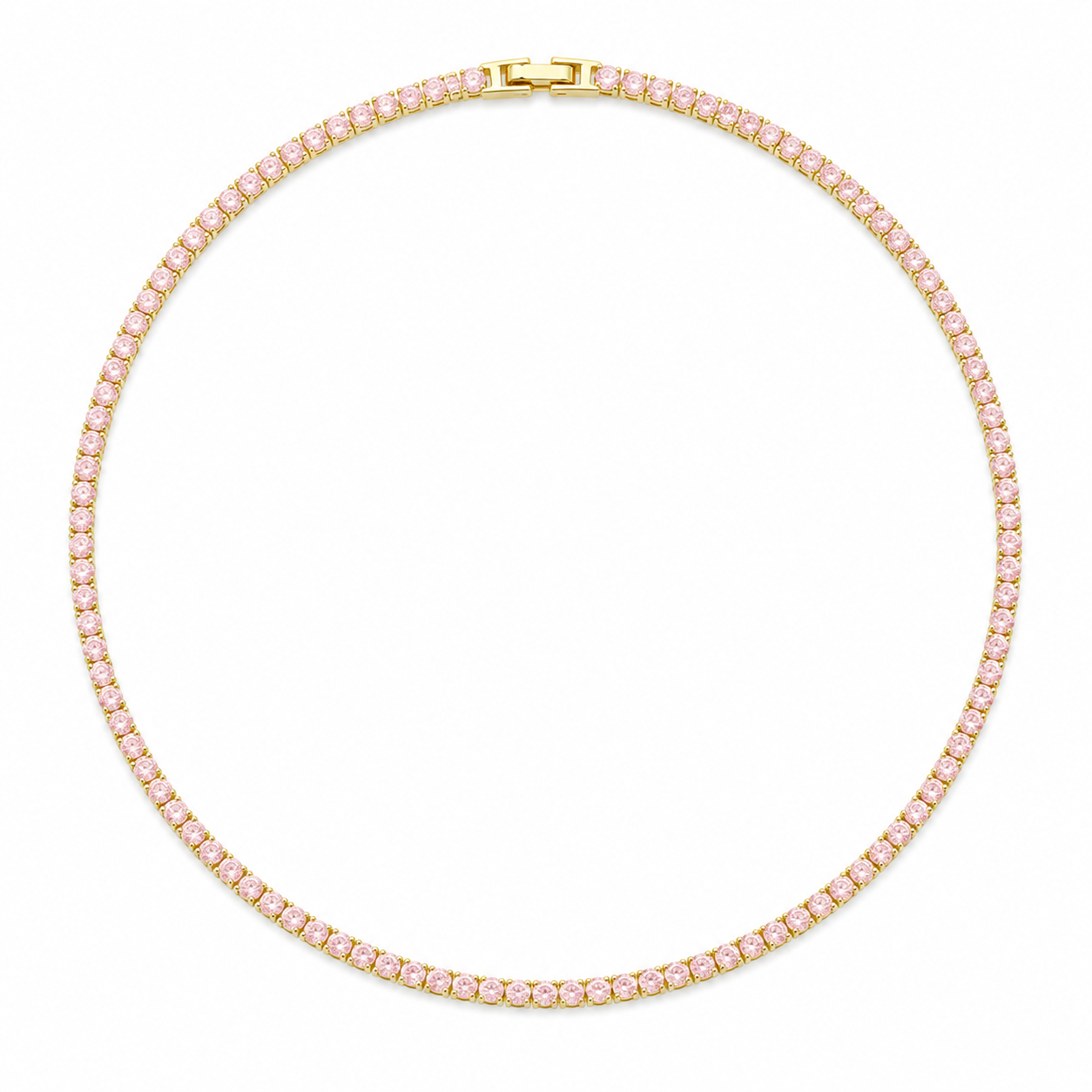 Karla Tennis Necklace Light Pink Main image