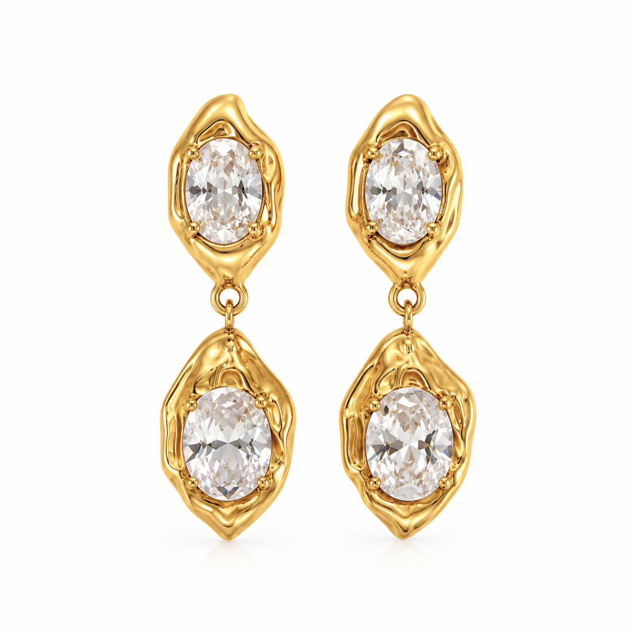 Coralie Bezel Drop Earring Main image