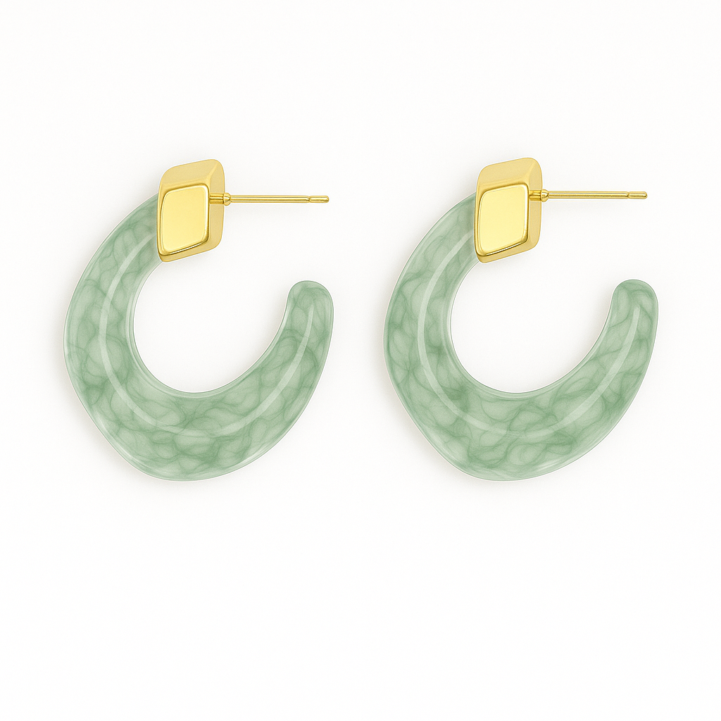 Kaia Hoops - Green Main image