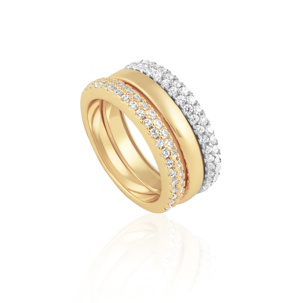 The Serene Two Tone Ring Stack Main image