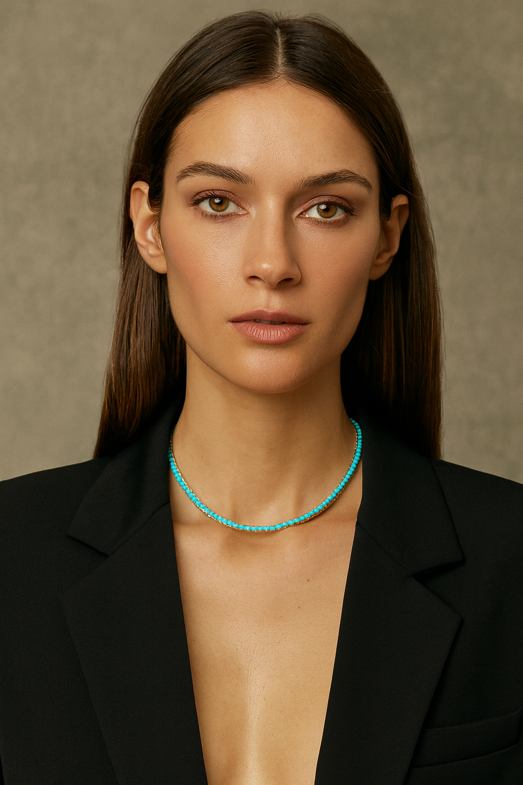 Karla Tennis Necklace - Turquoise Secondary image