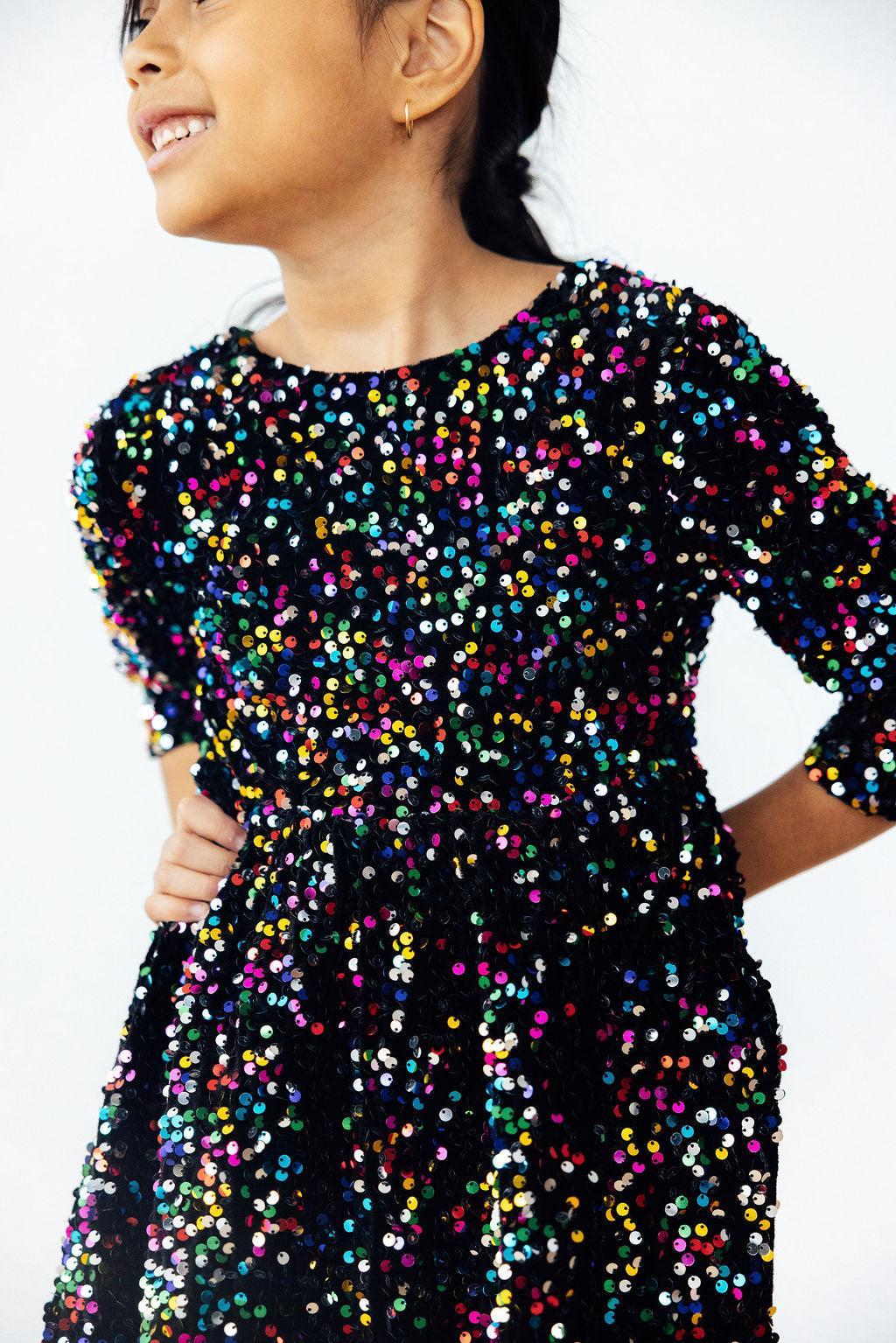 Confetti Velvet Sequin Dress Secondary image