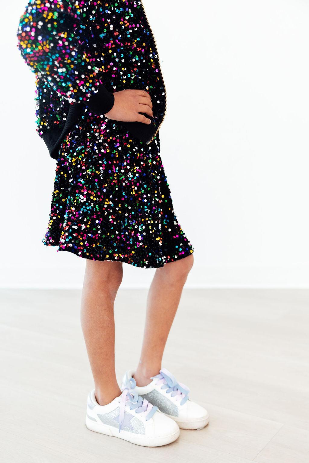 Confetti Velvet Sequin Twirl Skort Secondary image