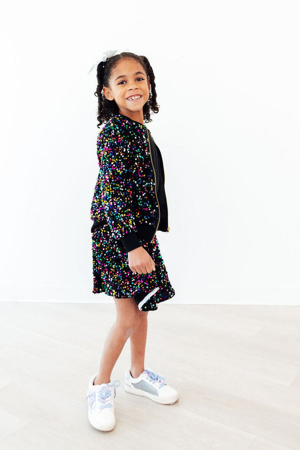 Confetti Velvet Sequin Twirl Skort