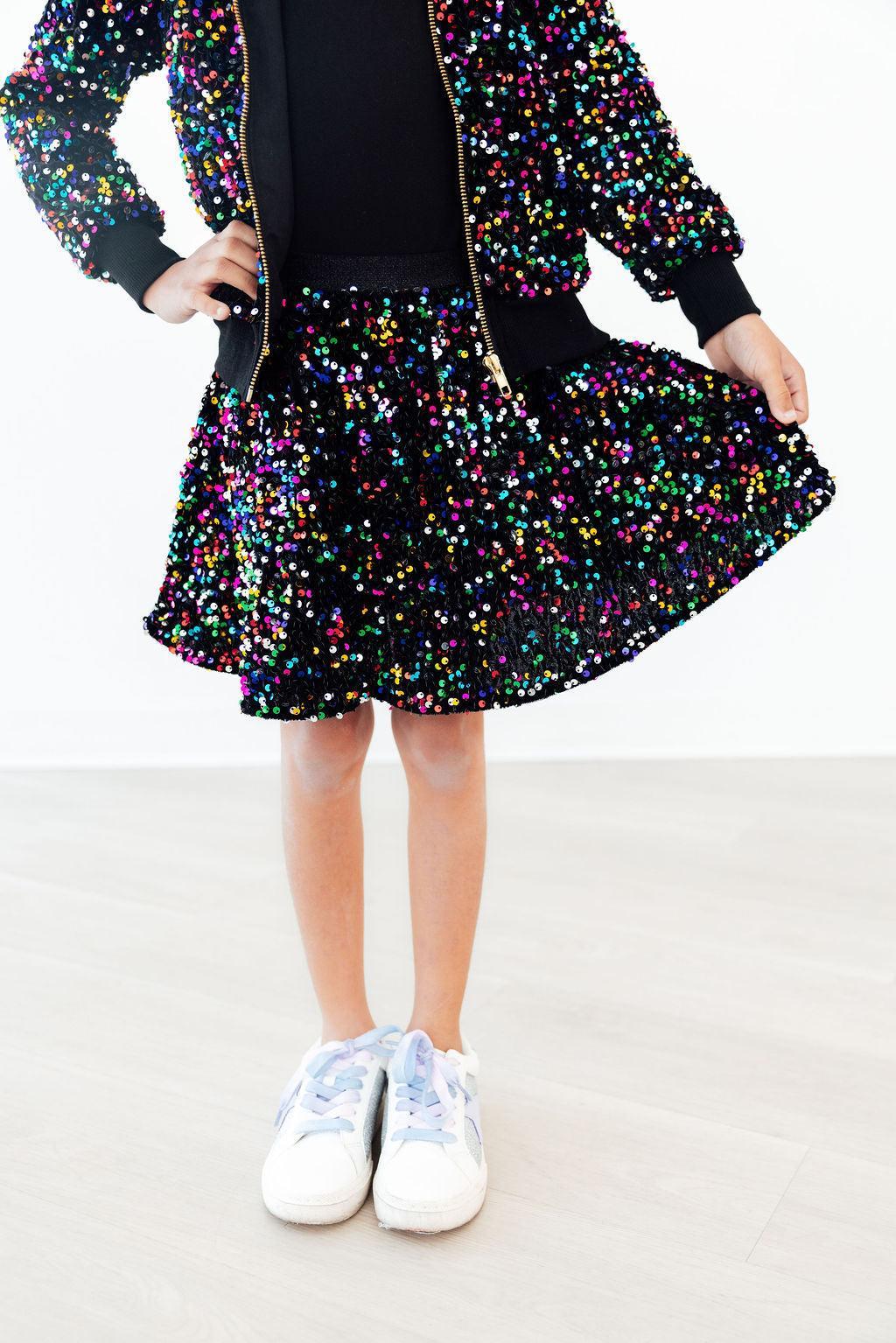 Confetti Velvet Sequin Twirl Skort Main image