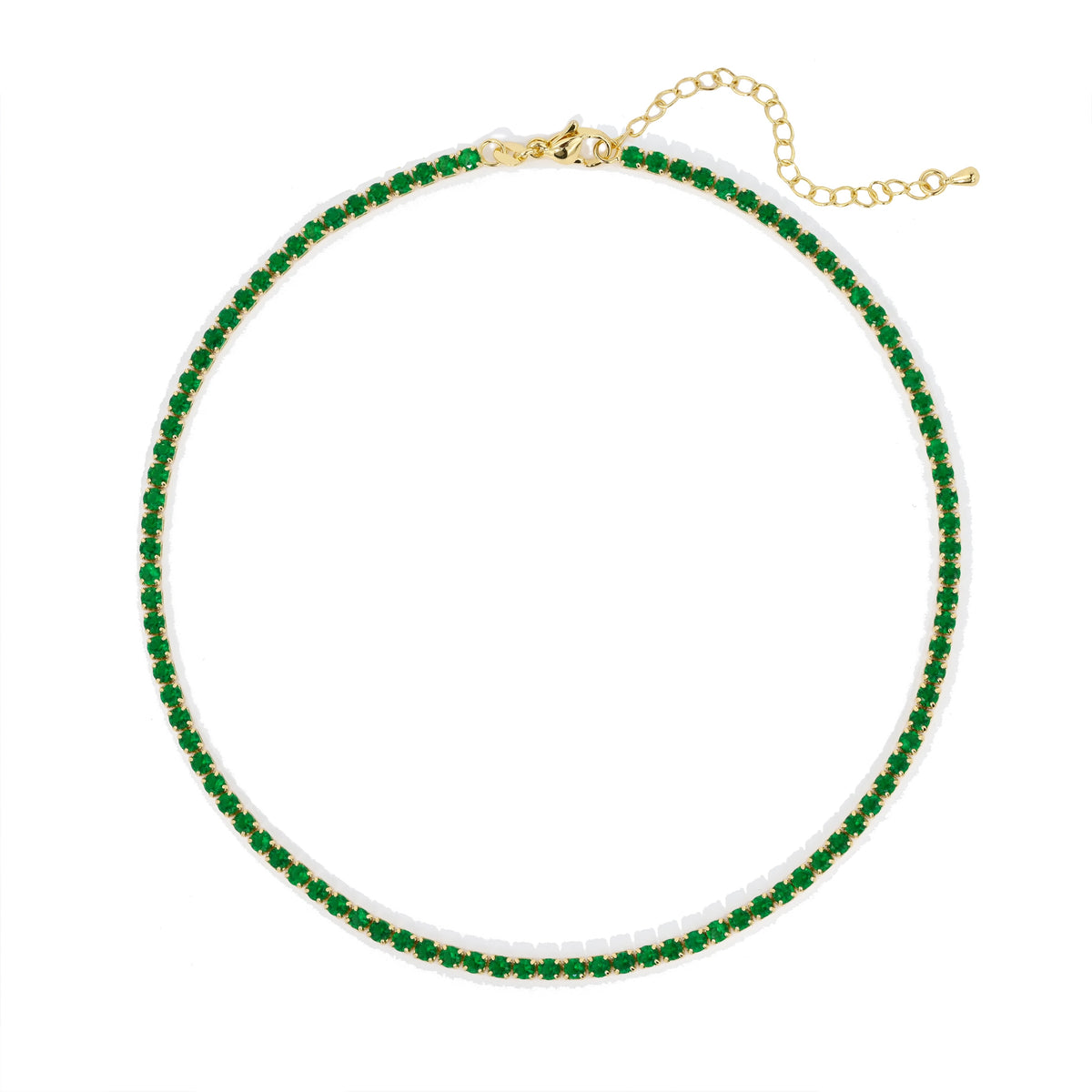 Chloe Tennis Choker - Emerald Main image