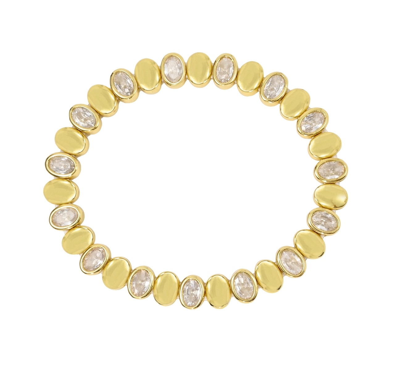 Stretchy Oval CZ Bracelet Main image
