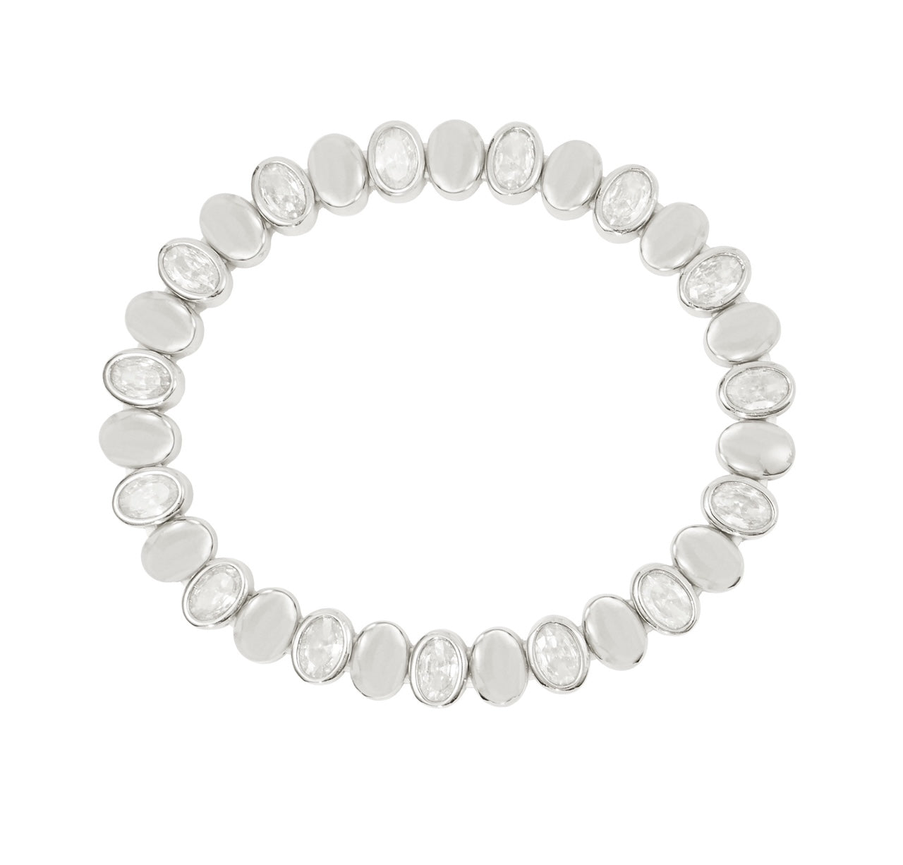 Stretchy Oval CZ Bracelet Secondary image