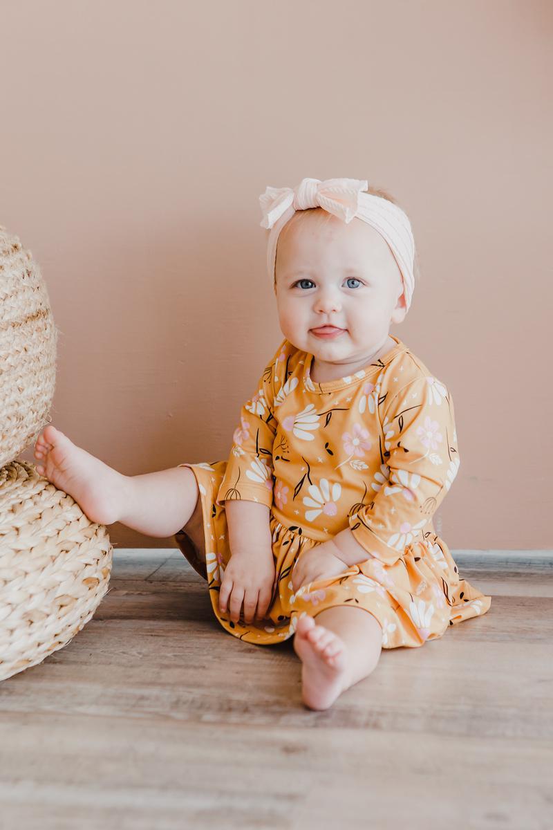 Dandelions in Fall 3/4 Sleeve Twirl Bodysuit Secondary image