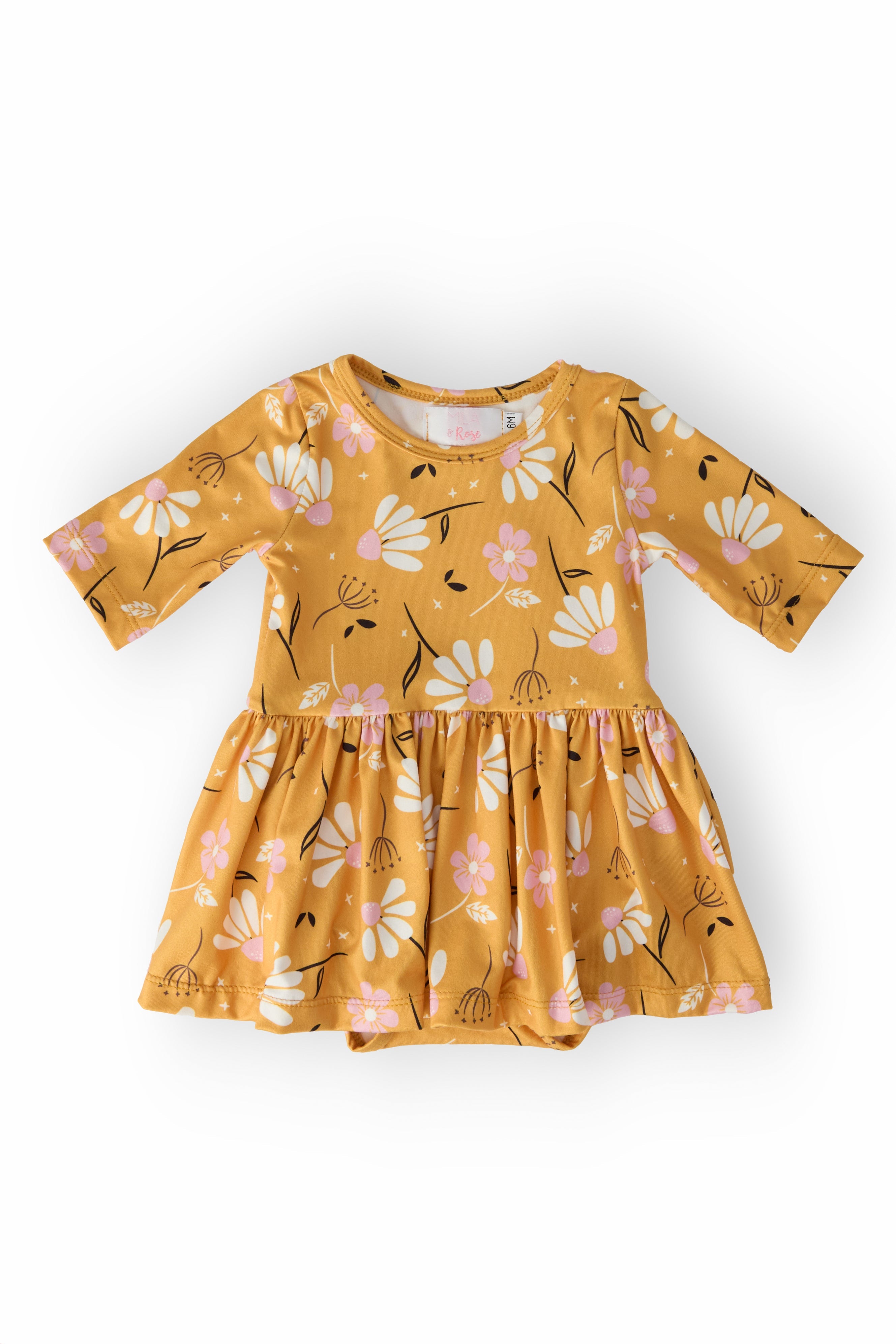 Dandelions in Fall 3/4 Sleeve Twirl Bodysuit Main image