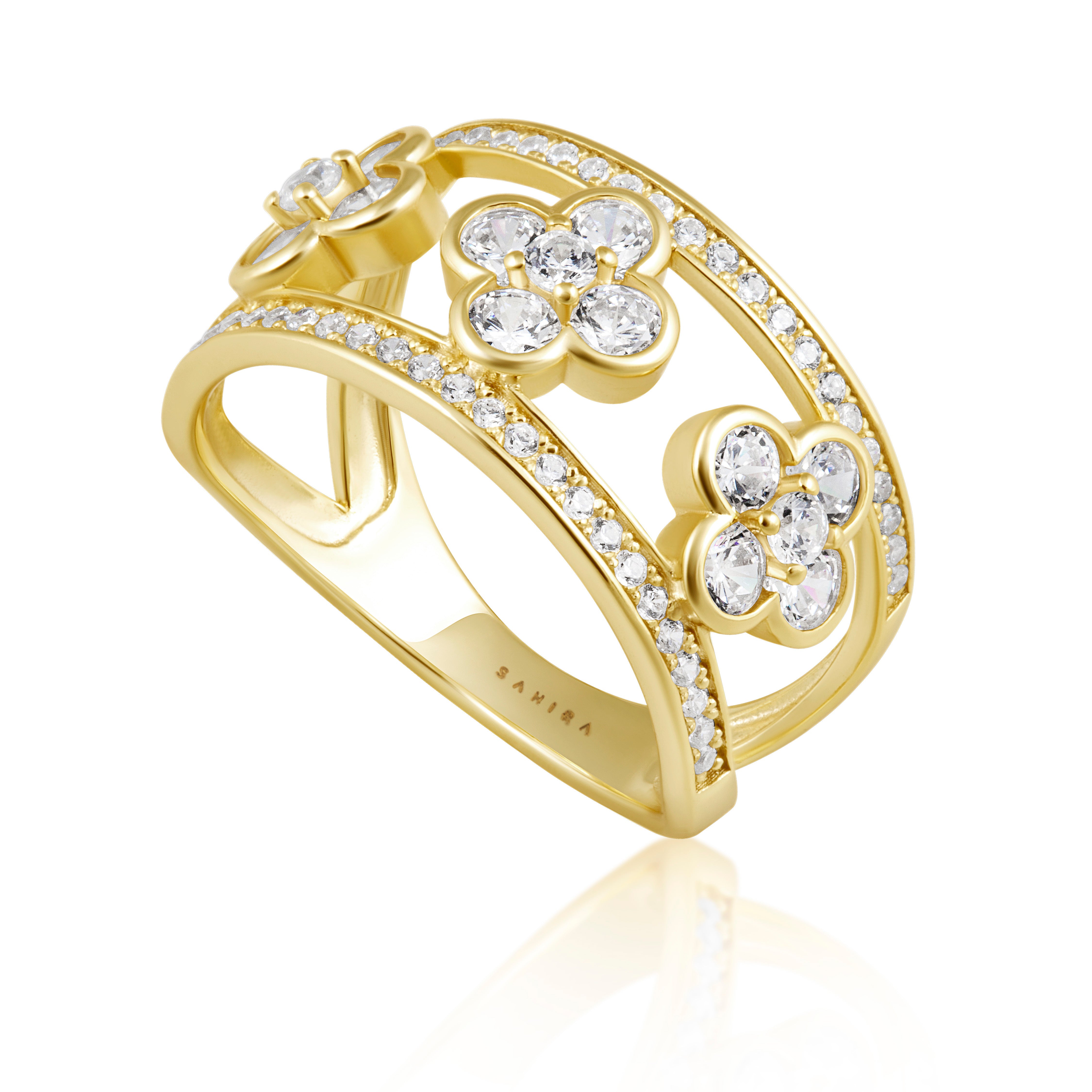 Mia CZ Clover Ring Main image